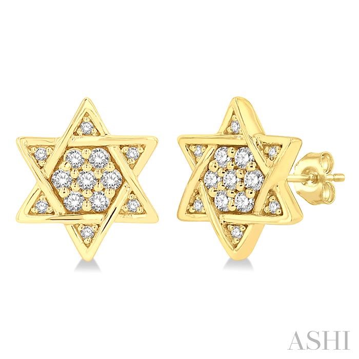 Star of david shop diamond earrings