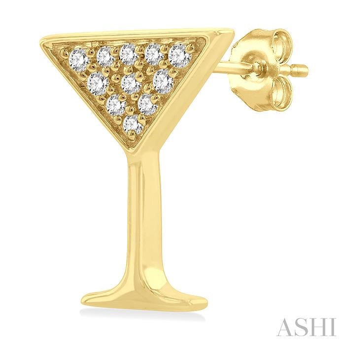 Martini Glass Petite Diamond Fashion Earrings