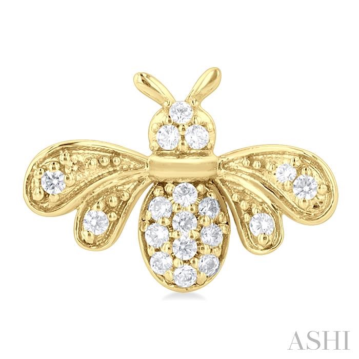 Bumble Bee Petite Diamond Fashion Earrings