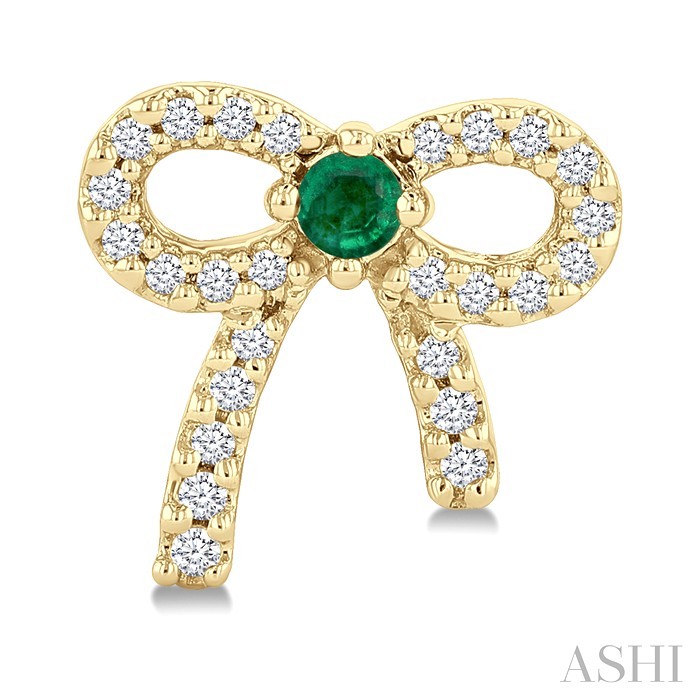 Bow Petite Gemstone & Diamond Fashion Earrings
