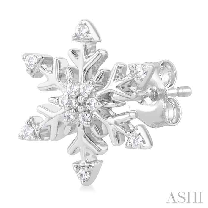 Snowflake Petite Diamond Fashion Earrings