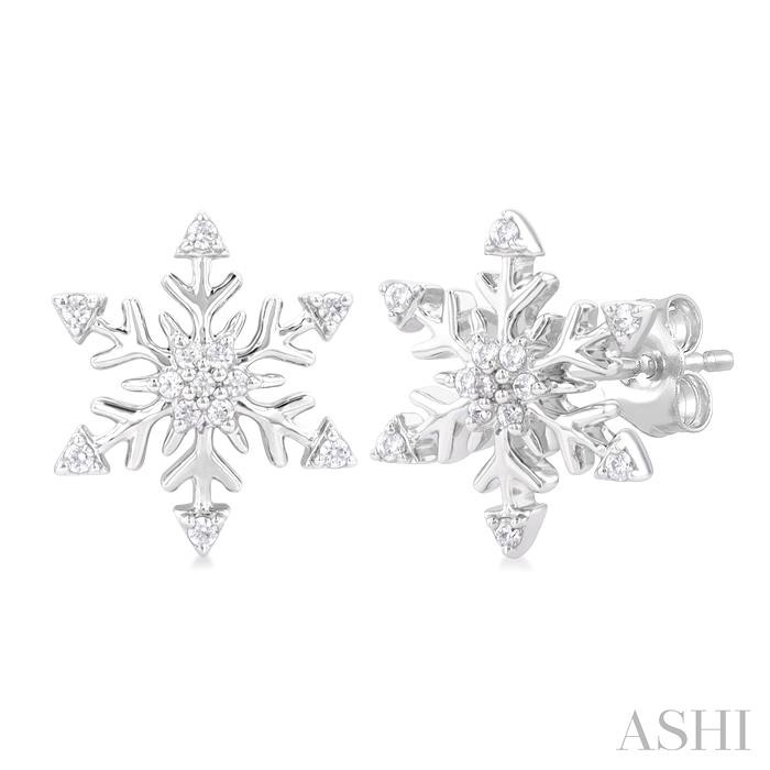 Snowflake Petite Diamond Fashion Earrings