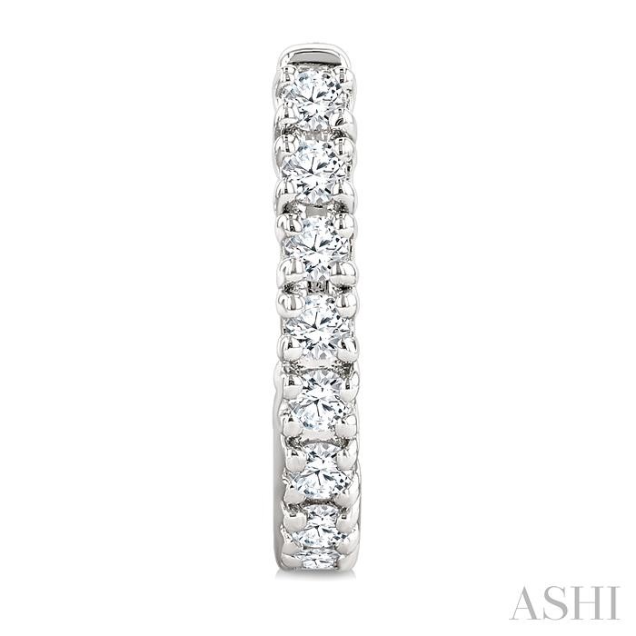 Petite Diamond Half Hoop Earrings