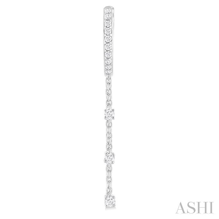 Diamond Hoop Chain Earrings