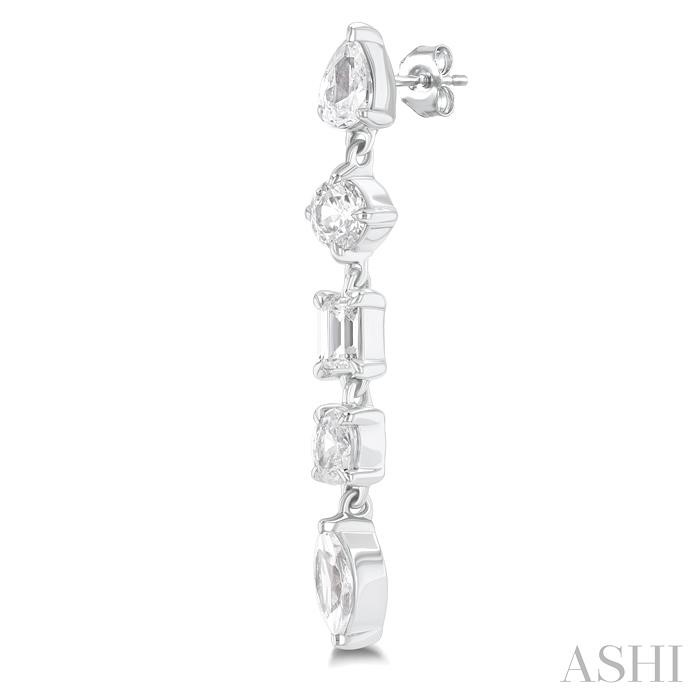 Mixed Shape Diamond Fashion Earrings