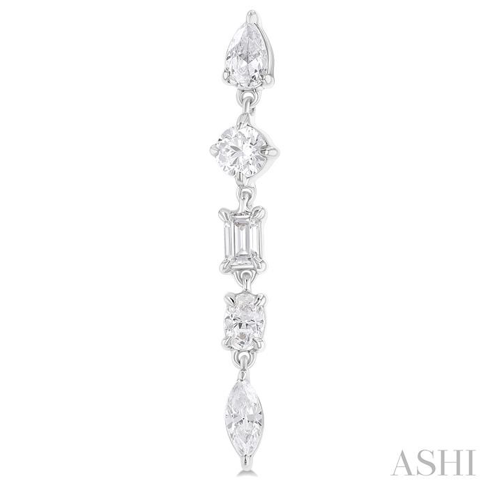 Mixed Shape Diamond Fashion Earrings