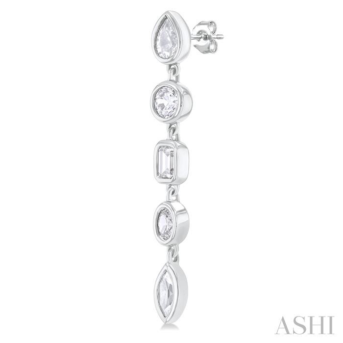 Mixed Shape Diamond Fashion Earrings