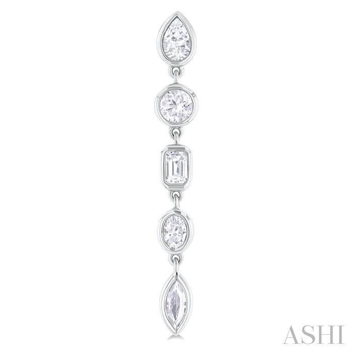 Mixed Shape Diamond Fashion Earrings