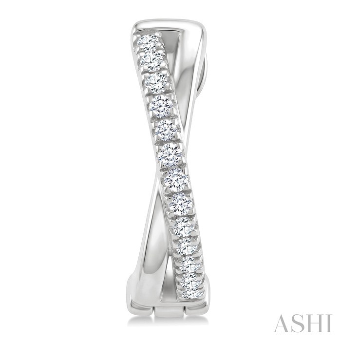 X' Petite Diamond Fashion Huggie Earrings