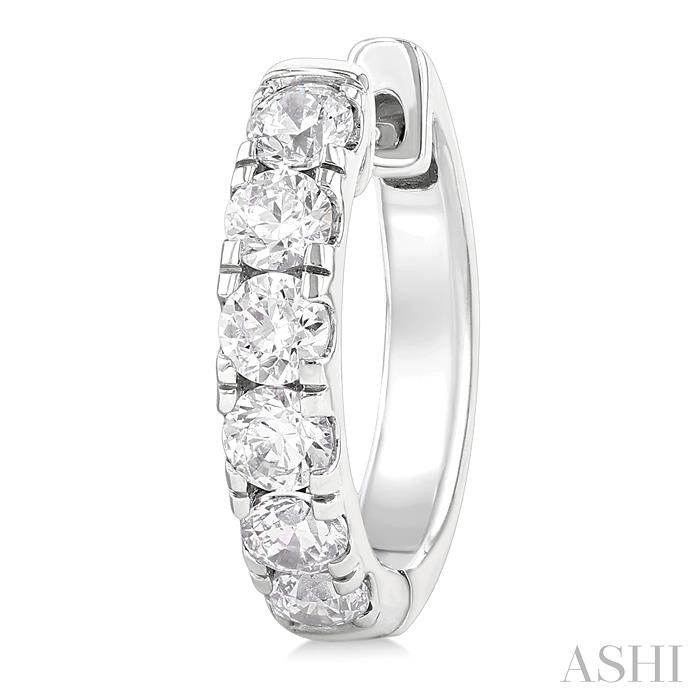 Round Shape Diamond Hoop Earrings