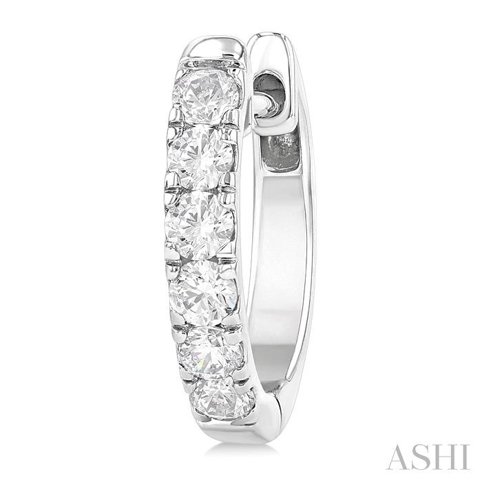 Round Shape Diamond Hoop Earrings