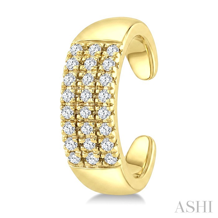 Petite Diamond Fashion Huggie Cuff Earrings