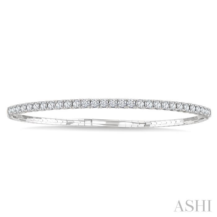 Diamond Halfway Straight Flex Bangle