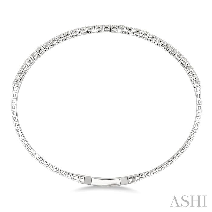 Diamond Halfway Straight Flex Bangle
