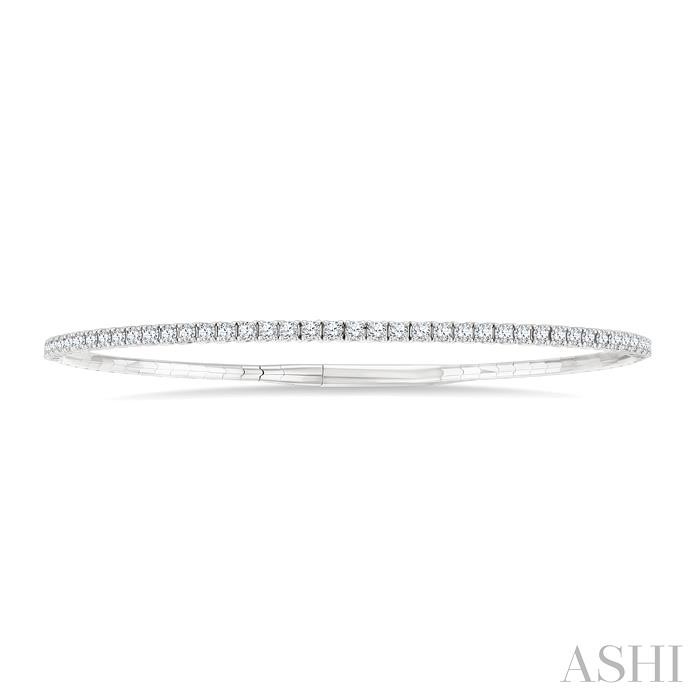 Diamond Halfway Straight Flex Bangle