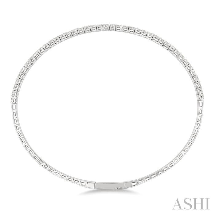 Diamond Halfway Straight Flex Bangle