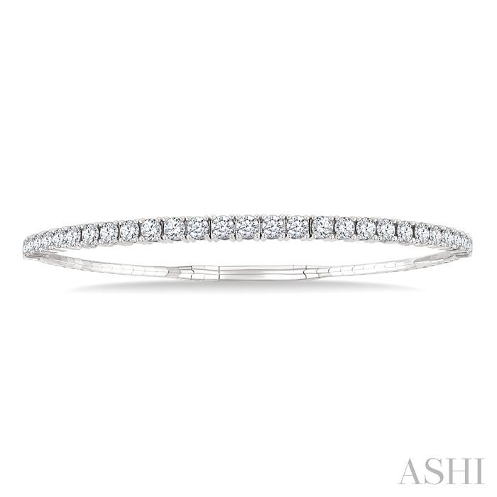 Diamond Halfway Graduated Flex Bangle