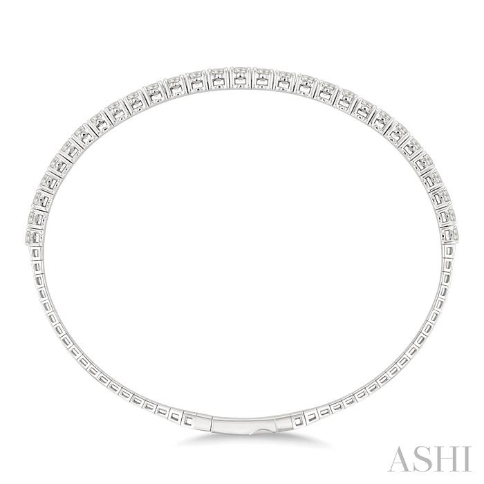 Diamond Halfway Graduated Flex Bangle