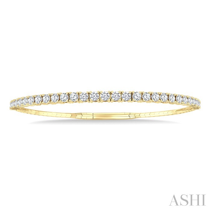 Diamond Halfway Graduated Flex Bangle