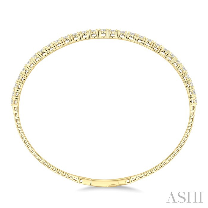 Diamond Halfway Graduated Flex Bangle