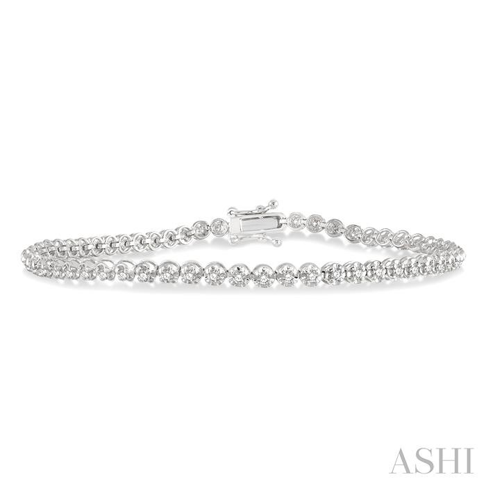 Illusion Diamond Tennis Bracelet