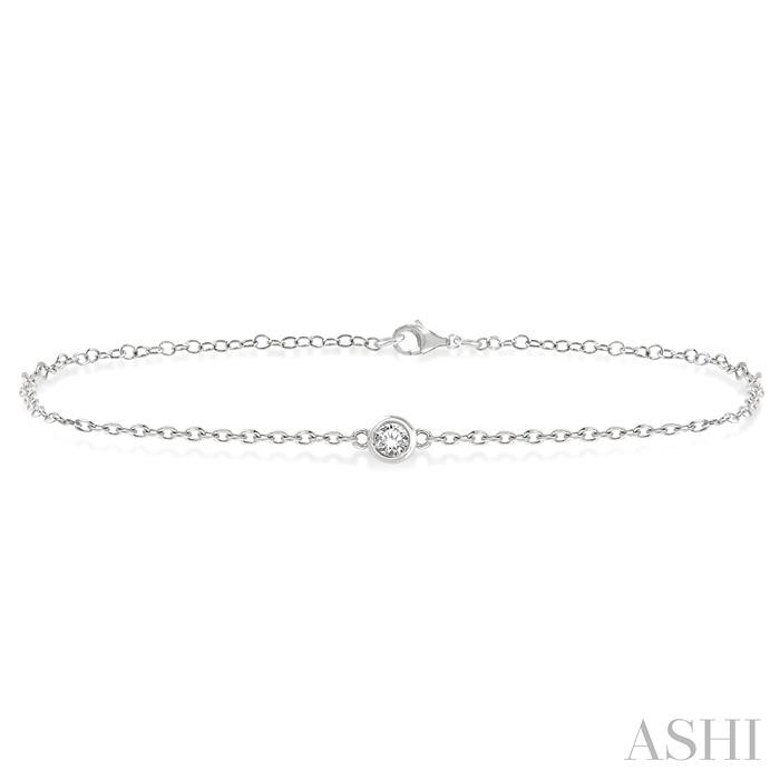 Bezel Set Petite Diamond Fashion Chain Bracelet
