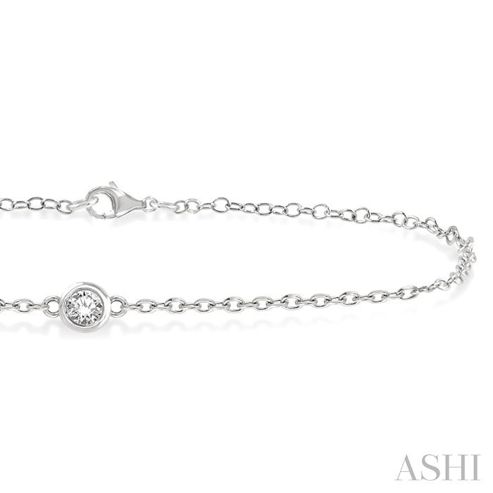 Bezel Set Petite Diamond Fashion Chain Bracelet