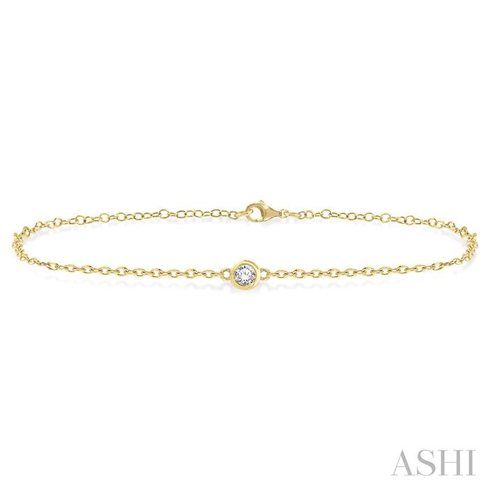 Bezel Set Petite Diamond Fashion Chain Bracelet