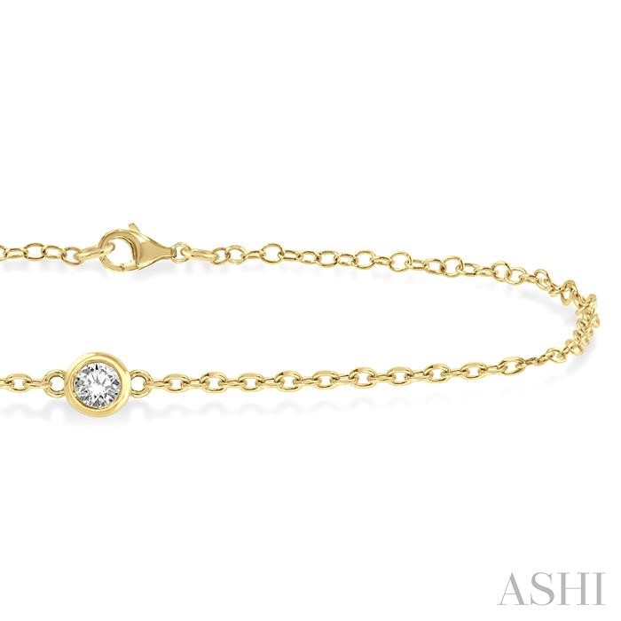 Bezel Set Petite Diamond Fashion Chain Bracelet