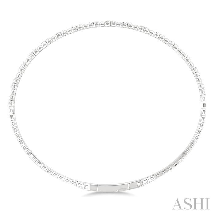 Diamond Halfway Bezel Bubble Flex Bangle