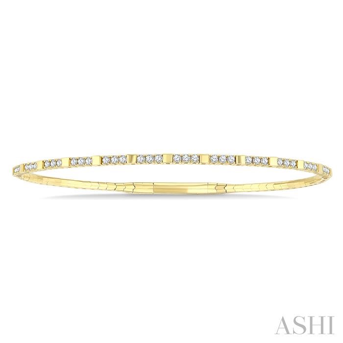 Diamond Halfway Square Flex Bangle