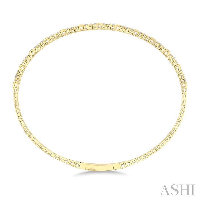 Diamond Halfway Square Flex Bangle