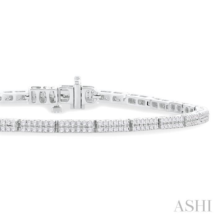 Double Row Diamond Tennis Bracelet