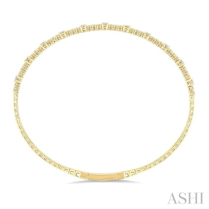 Halfway Diamond Prong-Set Flex Bangle