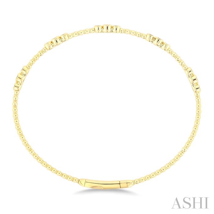 3 Stone Bezel Diamond Flex Bangle