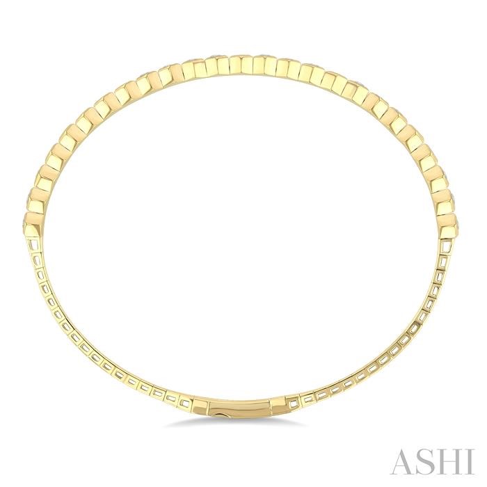 Hexagon Shape Diamond Straight Flex Bangle