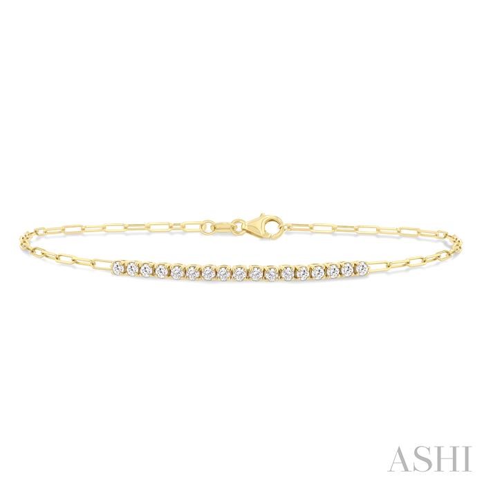 Paperclip Diamond Fashion Bracelet