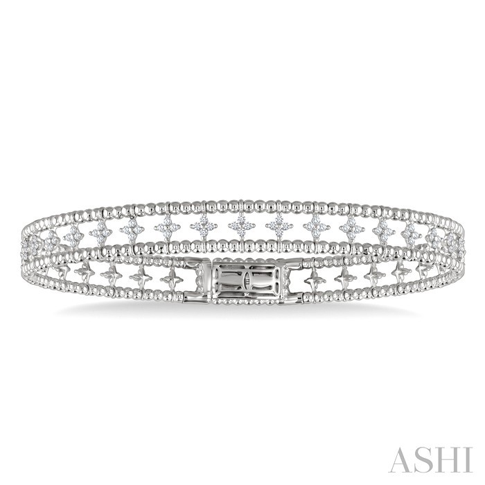 Flora Halfway Diamond Flex Bangle