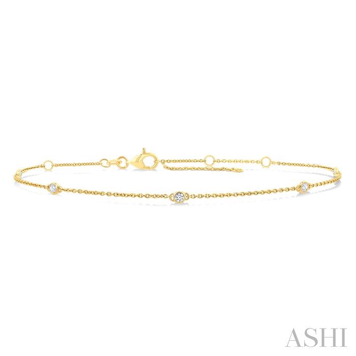 Round Shape Chain Station Diamond Bracelet