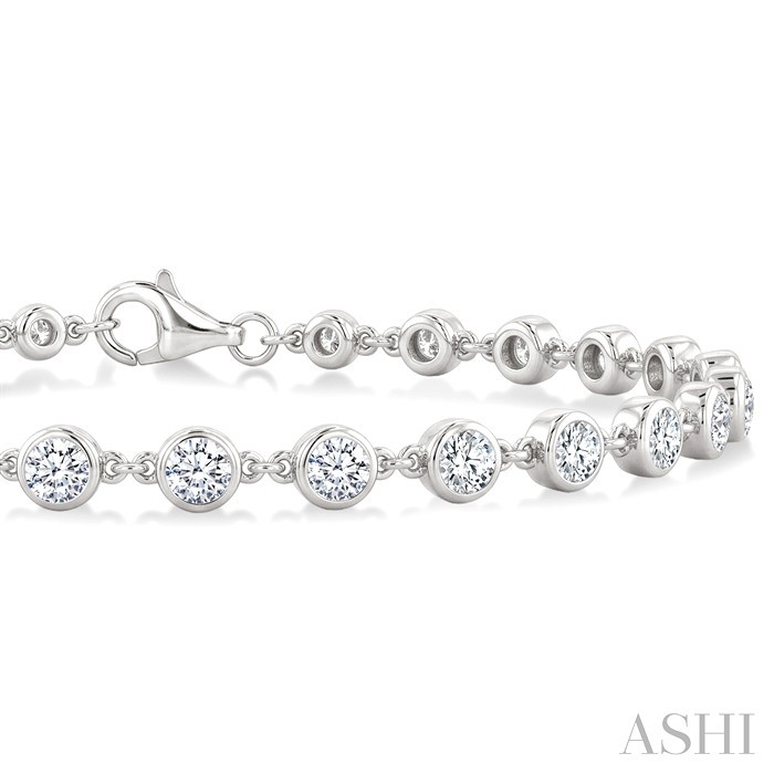 Bezel Set Diamond Station Bracelet