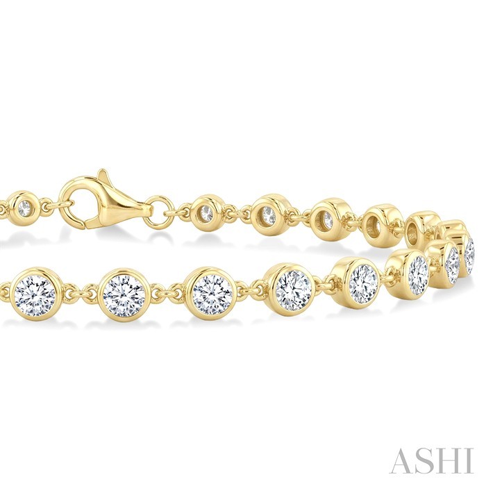 Bezel Set Diamond Station Bracelet