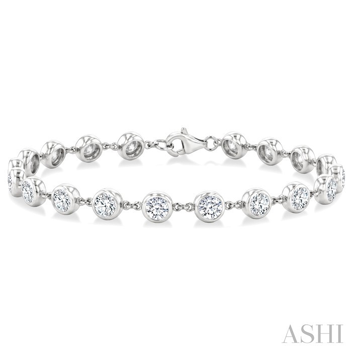 Bezel Set Diamond Station Bracelet