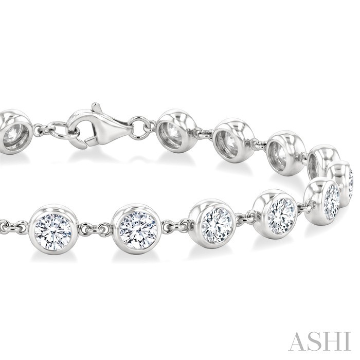 Bezel Set Diamond Station Bracelet