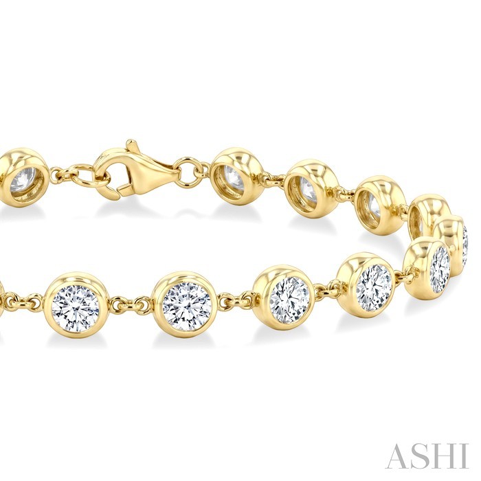 Bezel Set Diamond Station Bracelet