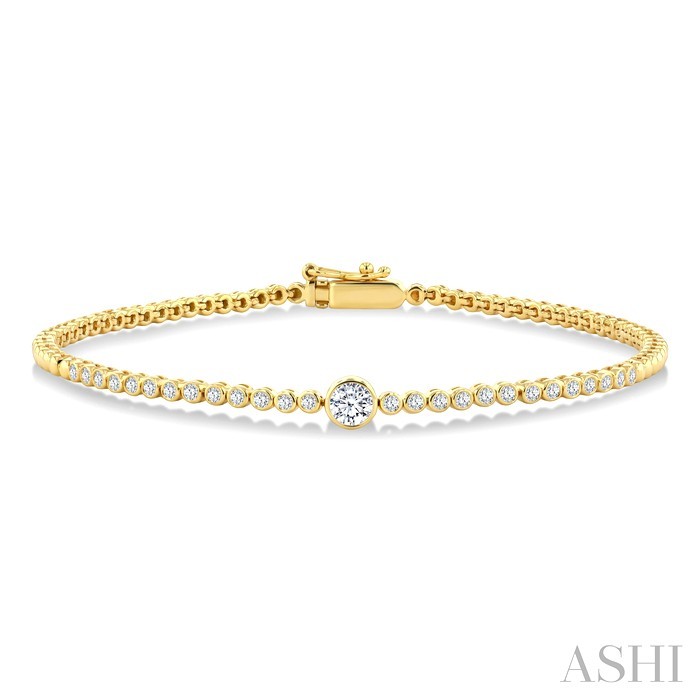 Luna Bezel Round Diamond Fashion Bracelet