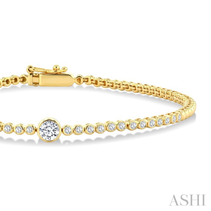 Luna Bezel Round Diamond Fashion Bracelet