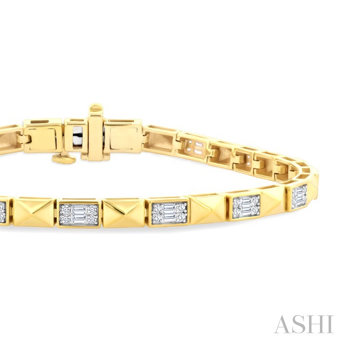 Pyramid Fusion Diamond Fashion Bracelet
