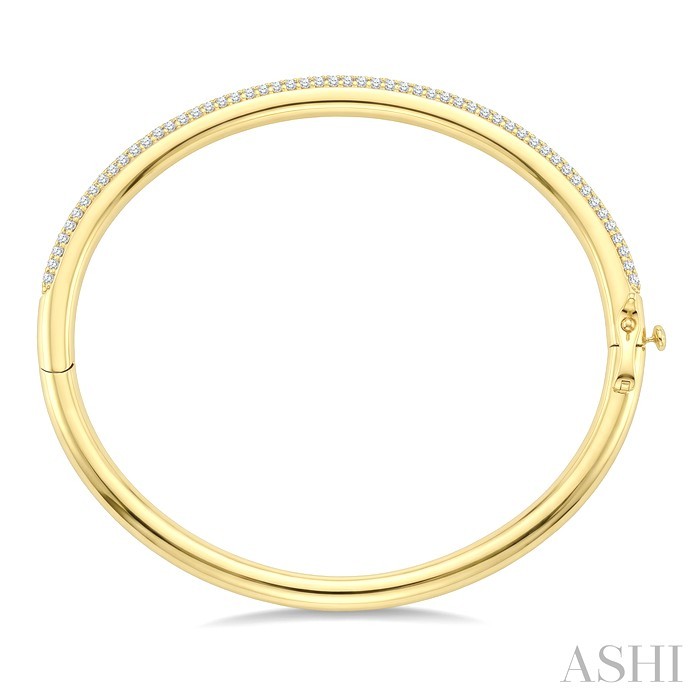 Aeris Gold Pave-Set Diamond Fashion Bangle