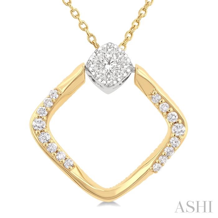 Geometric Shape Lovebright Diamond Fashion Pendant