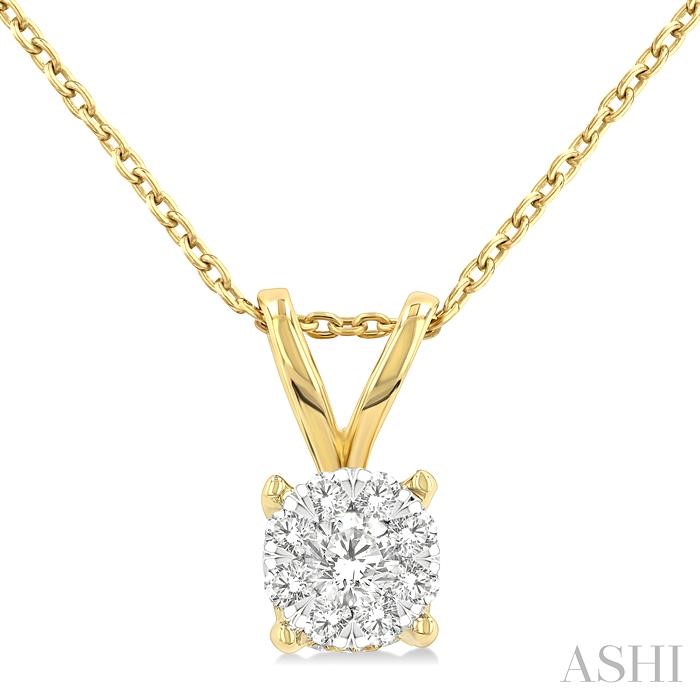 Square Shape Lovebright Diamond Solitaire Pendant